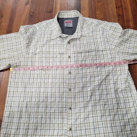 Wrangler Outdoor Series Plaid Button Front Shirt Regular Fit  Size XL - Picture 6 of 8